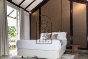 Bedroom with terrace view at Villa Hingga
