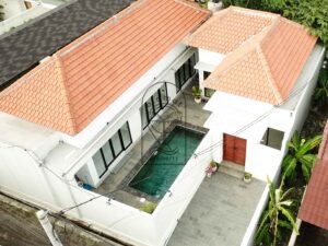 Aerial view of villa Fenja 3 br in umalas