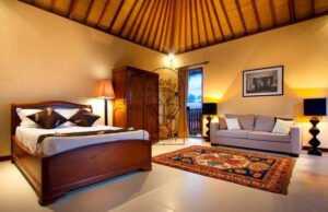 3 bedroom villa Umalas master bedroom Balinese style interior