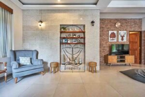 villa Mareas living area bright open space Bali rental