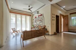 villa Mareas living area bright open space Bali rental
