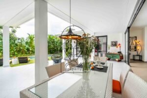 Sunny terrace lounge space villa rental ubud