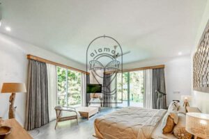 Bali villa outdoor kitchen with nature view