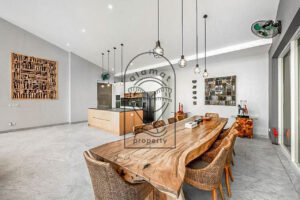 Bali villa outdoor kitchen with nature view