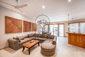 Bali villa with modern living room