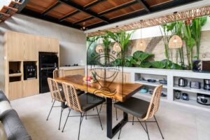 villa Jaya Bali open living and dining area