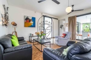 kitchen and living villa rental Ubud