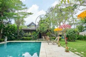 Bali family villa with kids pool and large outdoor area