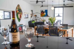 kitchen and living villa rental Ubud