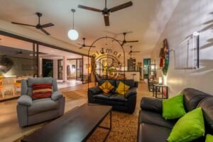 kitchen and living villa rental Ubud