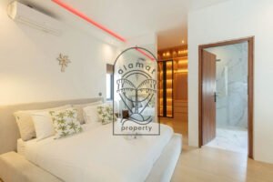 Elegant bedroom design in Canggu villa