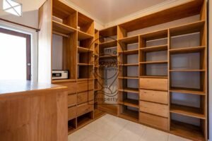 Walk in wardrobe room in Bali villa