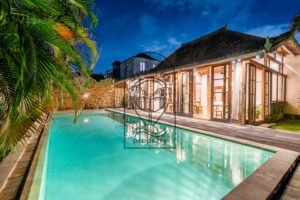 Villa Limasari tropical pool view in Umalas Bali