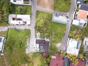 Freehold land for sale in Kedungu aerial view along residential street