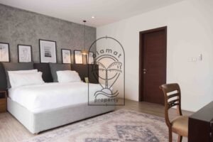 Chic bedroom by dawn in Villa Aruna Sari Bali